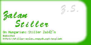 zalan stiller business card